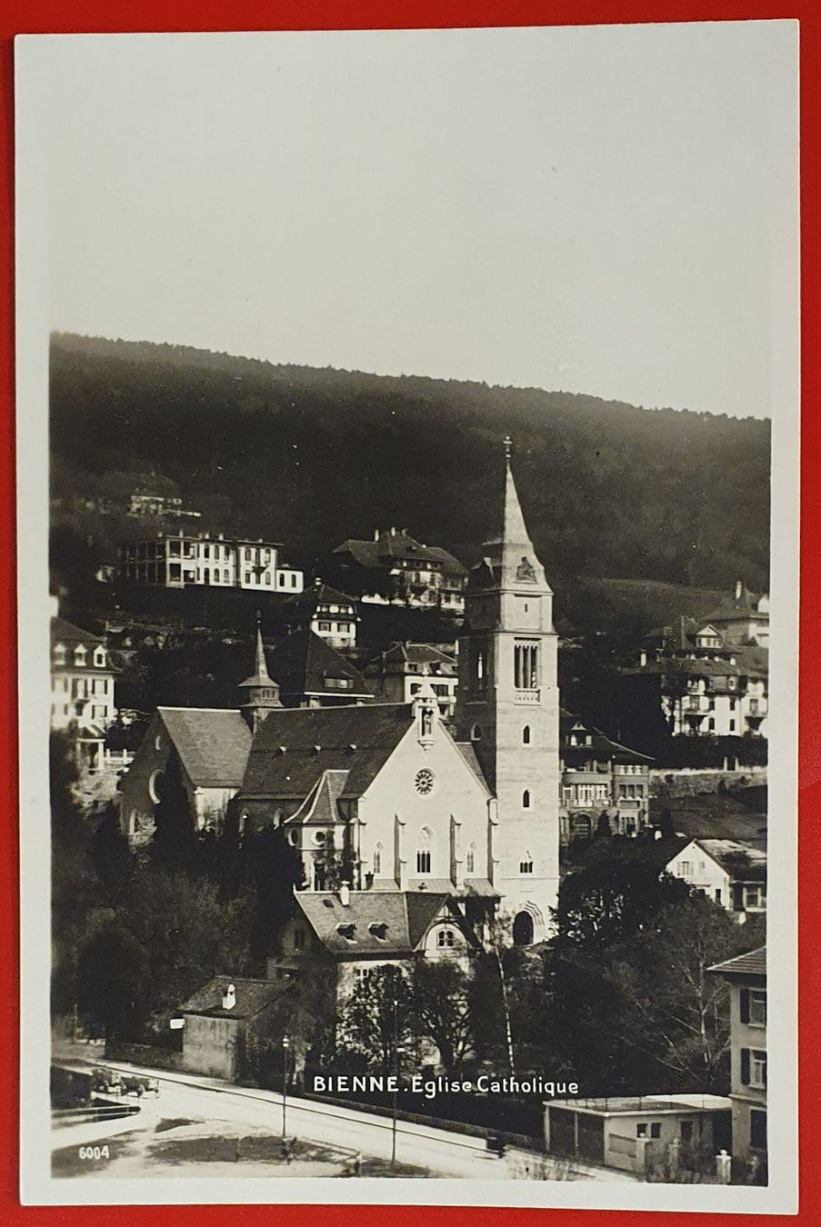 Cartoline postali: Biel/Bienne 1934 - Kirche Catholique – Usato da Kreuzlingen venduto da Rschweiz1