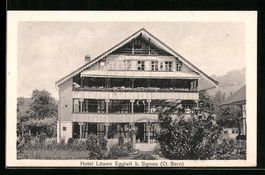 AK Eggiwil b. Signau, Hotel Löwen, 1923