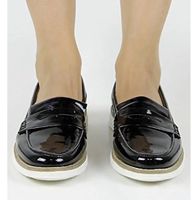 Will's Vegan Shoes Damenslipper Loafer, schwarz Gr.37