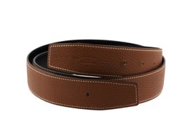 HERMES Wendbarer Gürtelriemen Chocolade 95cm 38mm *T758