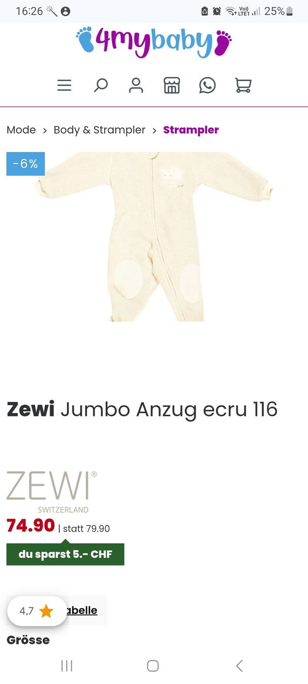 Zewi Tute: Zewi Overall Grösse 104 – Usato da Hüttikon venduto da ehro82 4