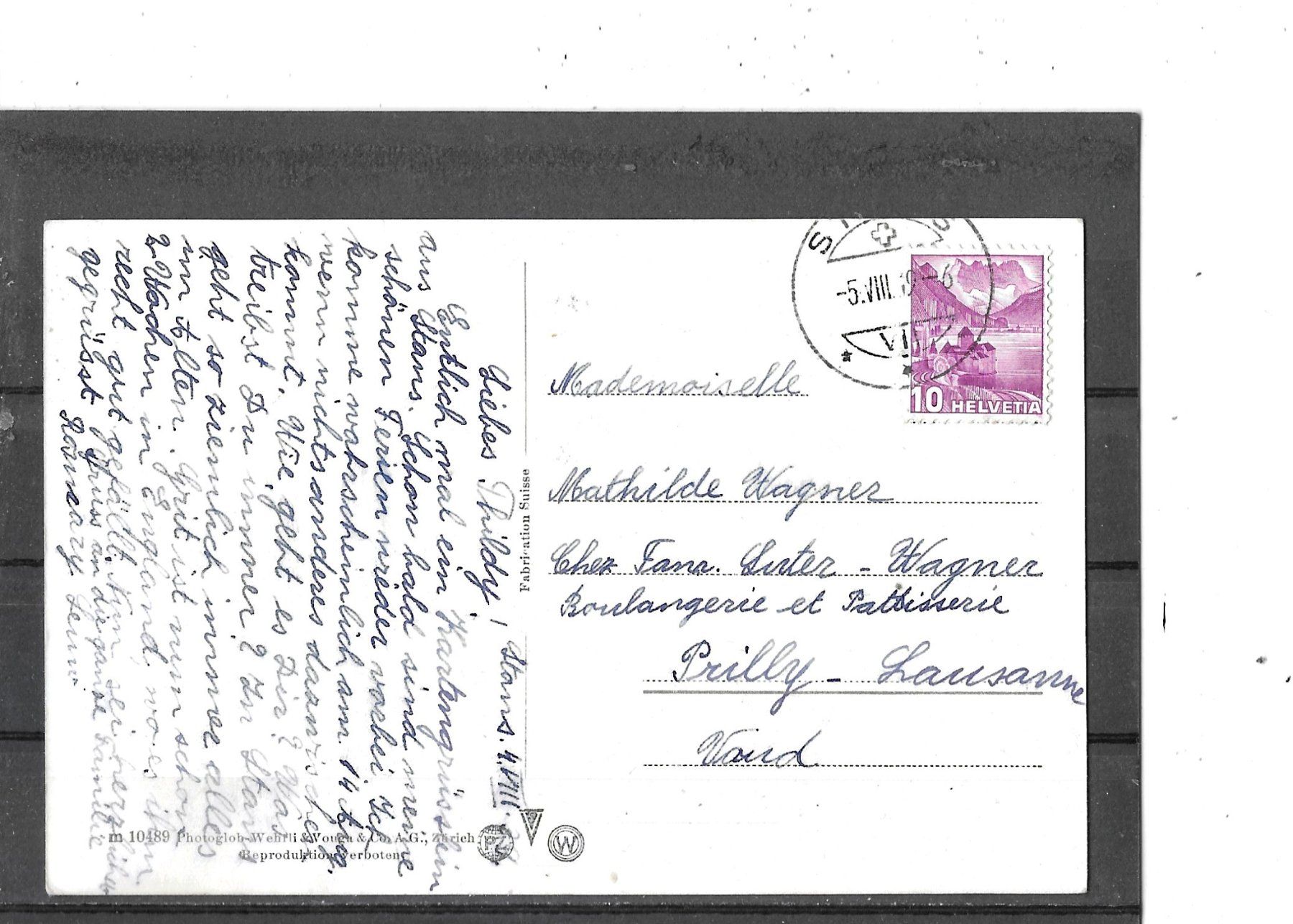 Cartoline postali: NW Stans 1939 – Usato da Schocherswil venduto da Wilare 1