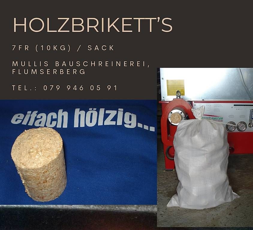 Articoli in legno: Holzbrikett 's – Nuovo (secondo la descrizione) da Flumserberg Bergh venduto da tamaramullis