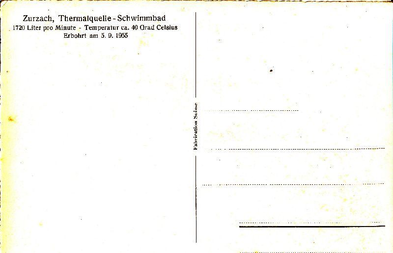 Cartoline postali: Zurzach - Schwimmbad belebt + c1955 – Usato da Emmenbrücke venduto da teestube 1