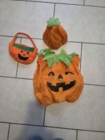 Kürbis Kostüm Kinder Halloween Set mit Tasche und Mütze