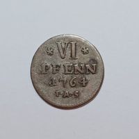 6 Pfennig Bistum Paderborn 1764 s-ss