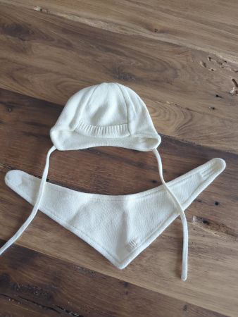 Winter Mütze + Dreiecktuch, Gr. 37, nur 1×angezogen