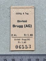 Birrfeld (Ex-Bahnhof) - Brugg AG, SBB Billett, 5.10.1983