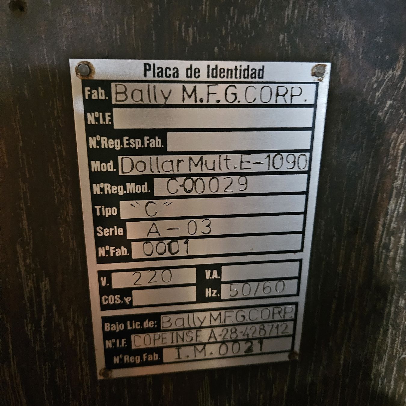 Machines à sous: Bally Dollar Mult.1090  – Défectueux à Thun par Engel114 9