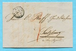 Faltbrief von Basel nach Sulzburg 1855