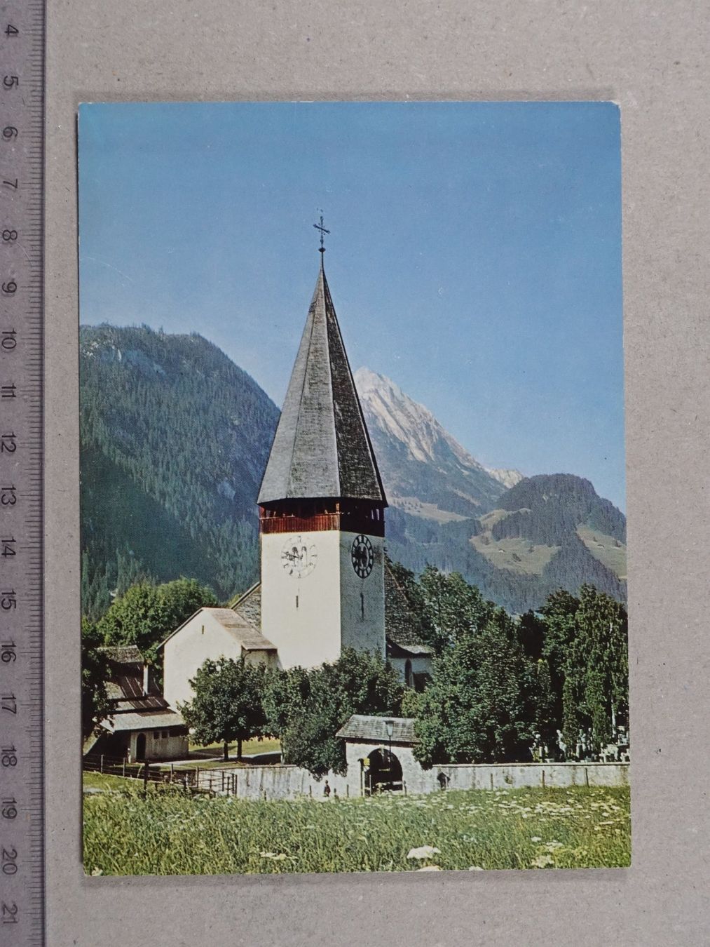 Ansichtskarten: Saanen, Kirche, Rüblihorn – Gebraucht aus Lenzburg von fh1