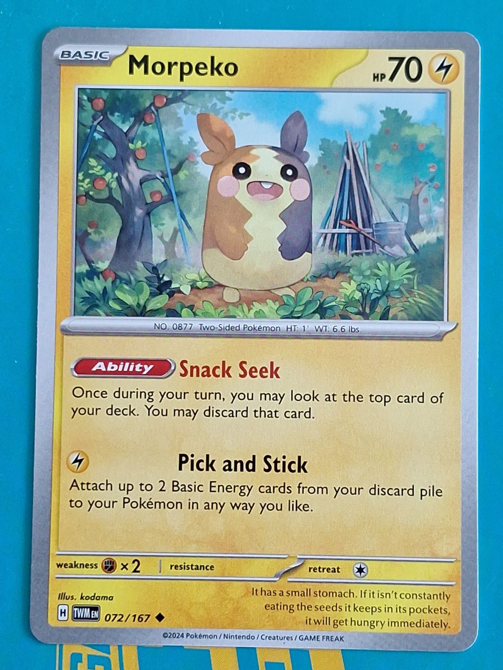 Pokémon Carte collezionabili: Morpeko - Twilight Masquerade Pokemon - #7.2 – Usato da Altstätten SG venduto da GGsGameshop