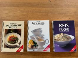 Set mit 3 Kochbüchern von BETTY BOSSI