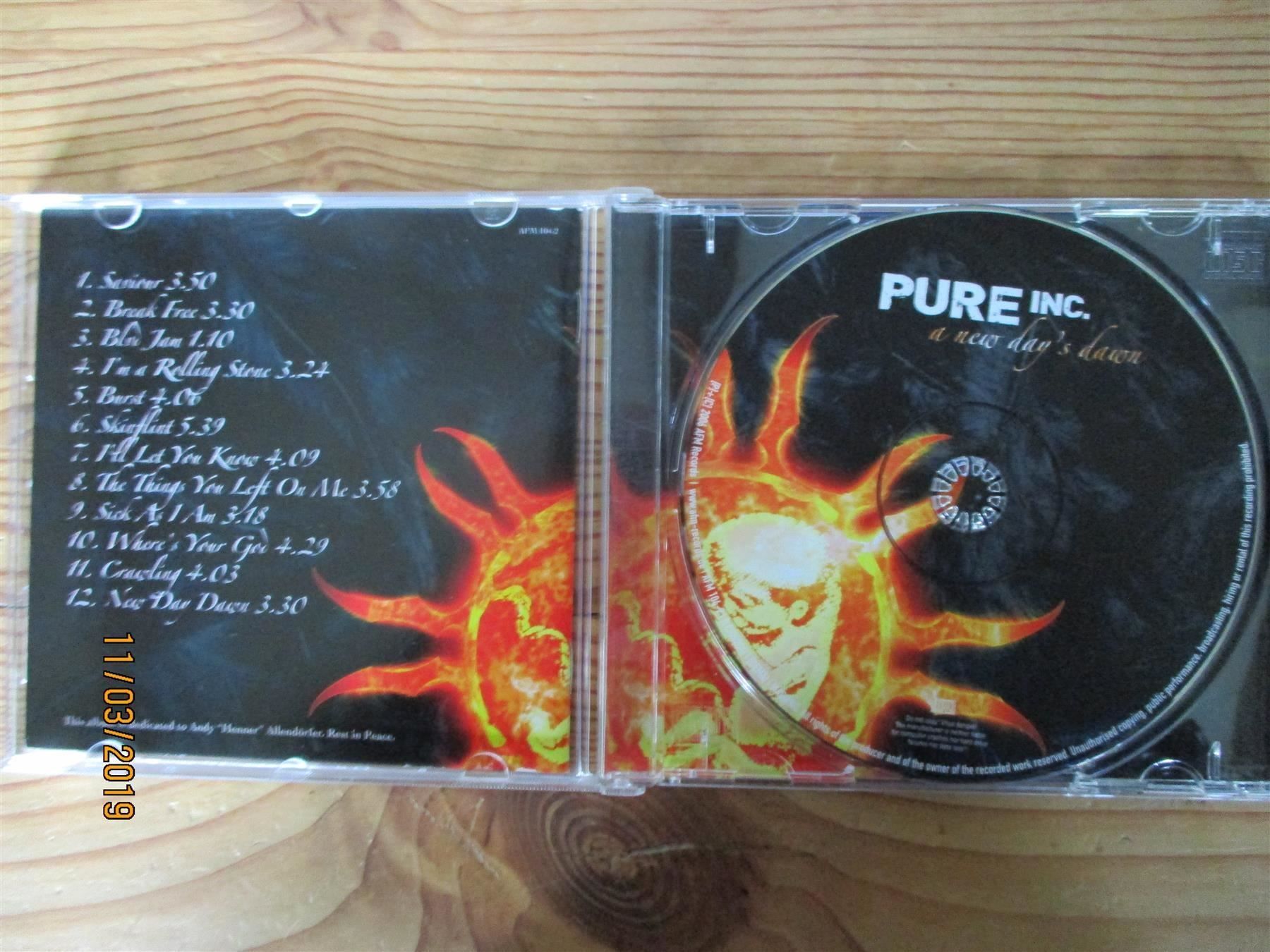 CD: Pure Inc. - A New Day's Dawn – Usato da Liestal venduto da Disc-Point 1