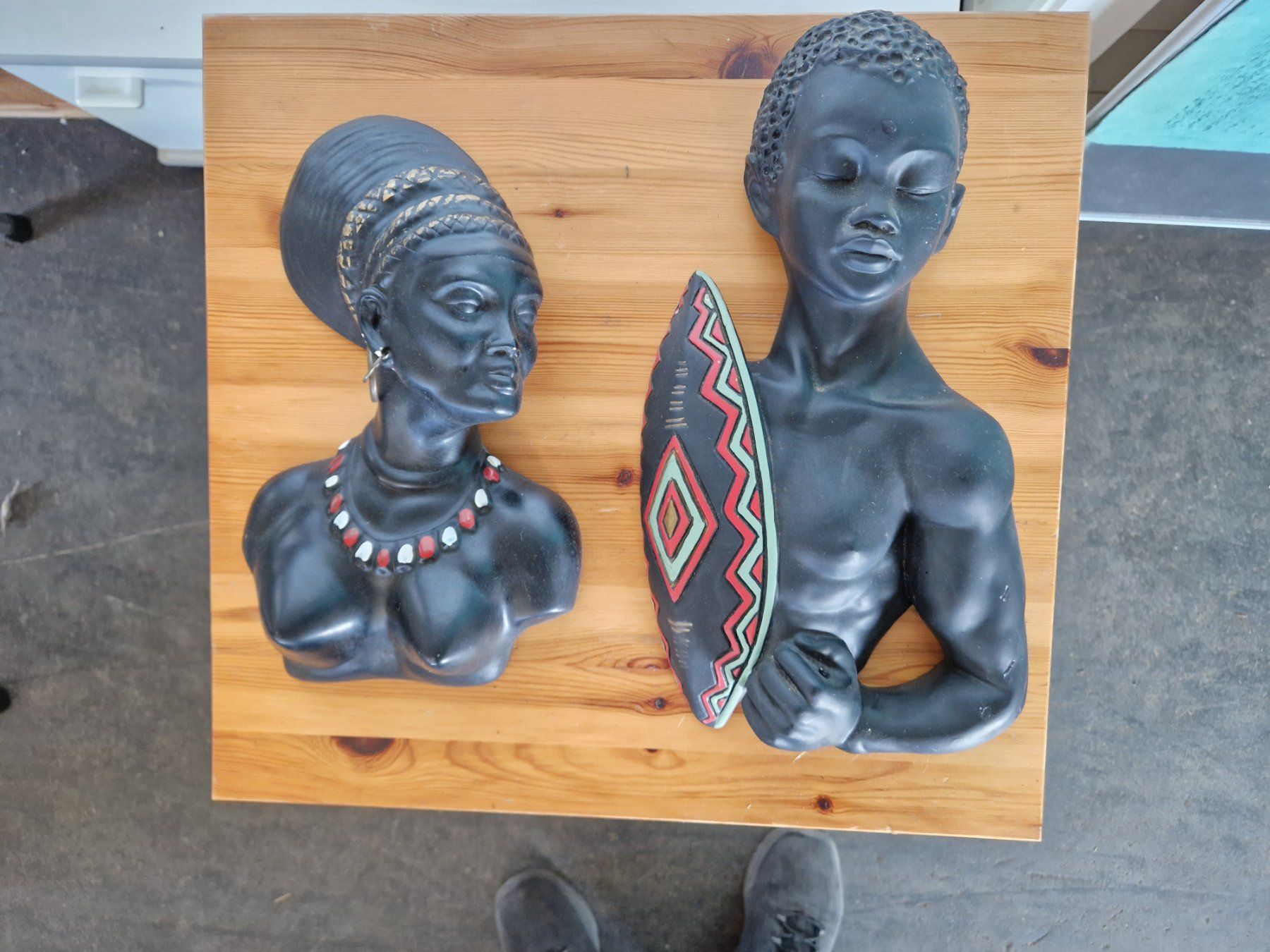 Statuette: 2 afrikanische Gipsfiguren – Usato da Wädenswil venduto da tome70 3