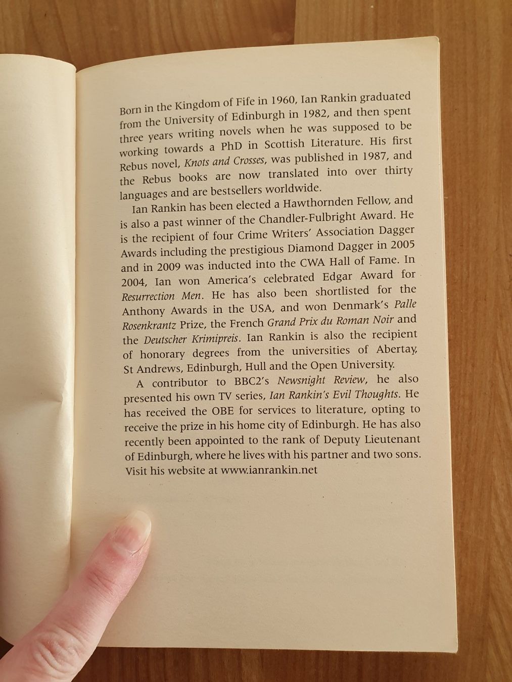 Bücher: Knots & Crosses, Ian Rankin – Gebraucht aus Zofingen von Wimbledon90 4