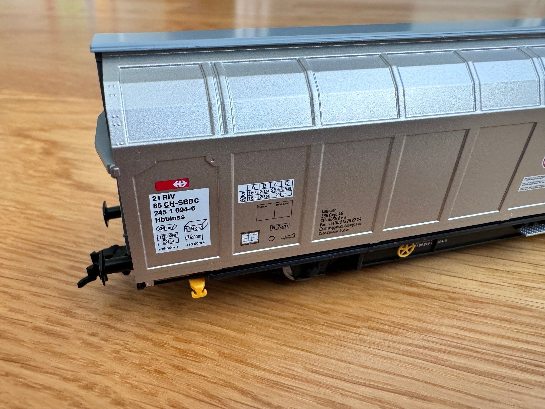 Piko Modellini di ferrovie: PIKO 54509-2 SBB Schiebewandwagen Hbbinss – Usato da Basel venduto da szbdsfrjs 1