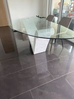 Esstisch Glas Marmoroval guter Zustand 180x90cm