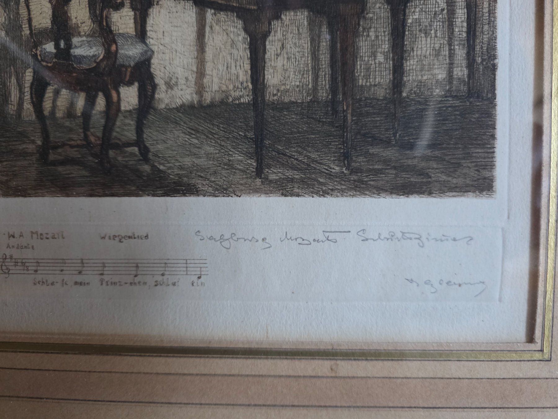 Dipinti: Bild - Radierung W.A. Mozart – Usato da Walterswil BE venduto da Lonitti 8