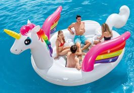INTEX aufblasbares Einhorn XXL / Schwimminsel / 5 x 5 Meter