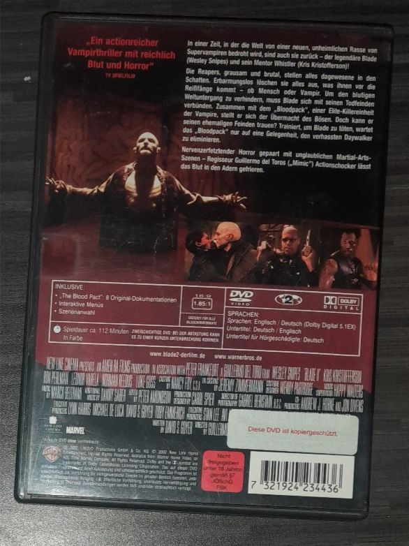 Tutti i DVDs: Blade II - DVD  ab 18 ! – Usato da Steffisburg venduto da FutureOne 1