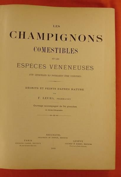 Libri: LES CHAMPIGNONS COMESTIBLES 1890 – Usato da Grüningen venduto da Kartensammler 3