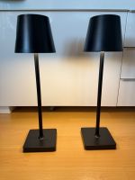 2x LED Tischlampen schwarz matt
