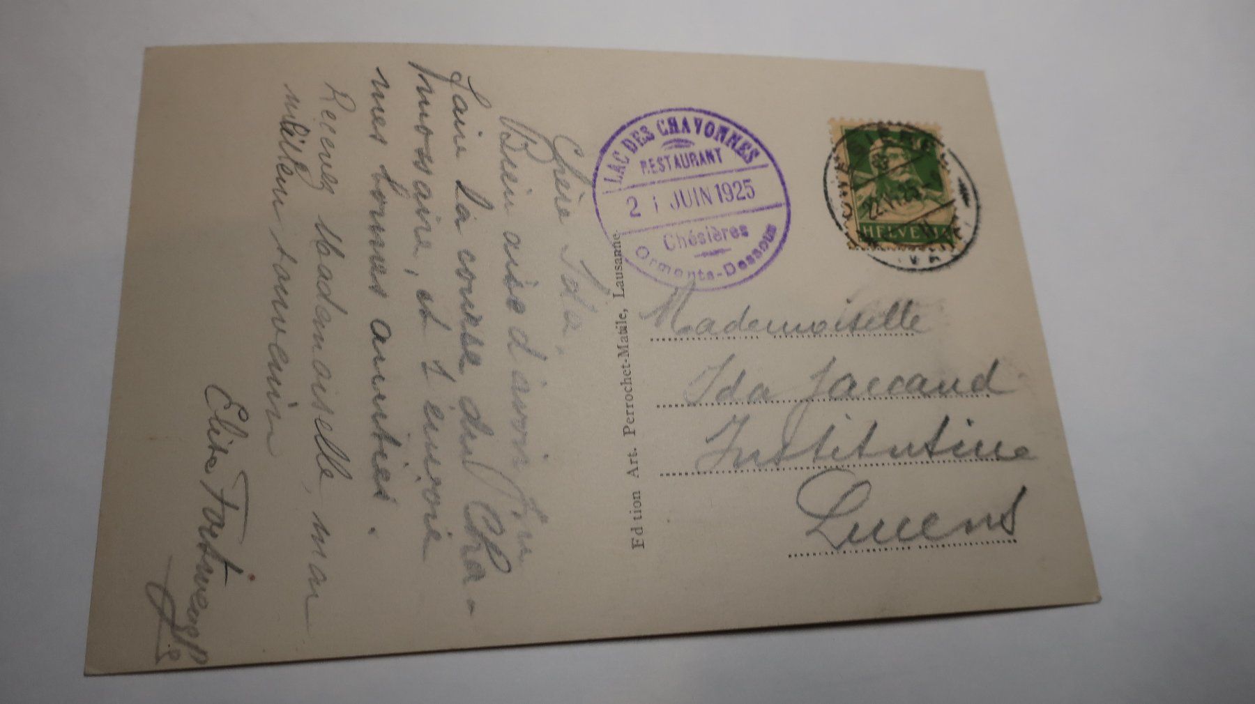 Cartoline postali: Lac de Chavonnes 1925 – Usato da Cormoret venduto da Pascalll2001 3