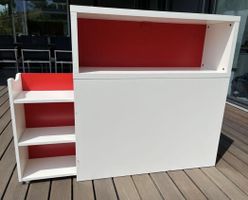 IKEA ODDA Kopfteil mit Stauraum – Weiss/Rot