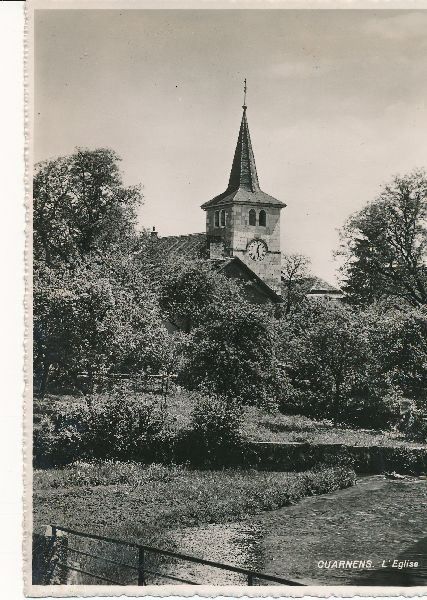 Ansichtskarten: Morges - Cuarnens - l'Eglise + 1939 – Gebraucht aus Emmenbrücke von teestube