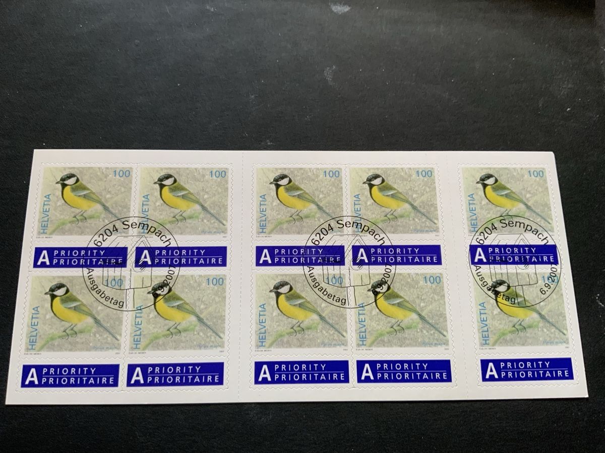 Tutti i francobolli: 2007 MARKENHEFTCHEN EINHEIMISCHE VÖGEL EINWANDFREI – Usato da Beinwil am See venduto da Ricri