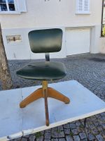Giroflex Drehstuhl grün Holzuntergestell gebraucht höhe blei