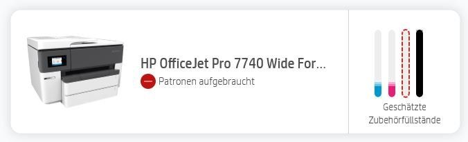 Hewlett Packard Drucker: OfficeJet Pro 7740 Wide Format All-in-One – Gebraucht aus St. Gallen von bruno.binz 2