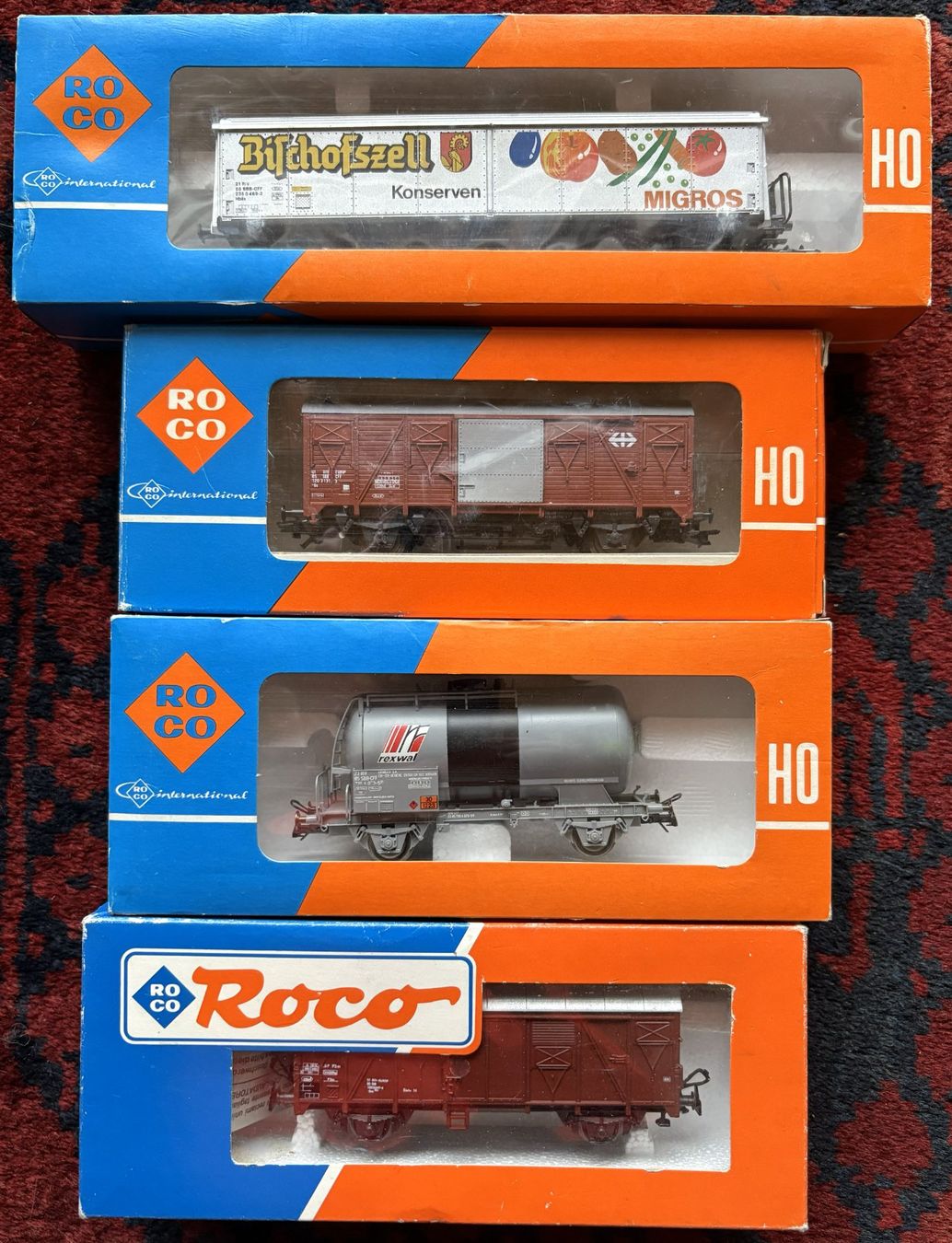 Roco Modellini di ferrovie: 4 Roco H0 SBB/DB Güterwagen – Usato da Volketswil venduto da zwitsch33 3