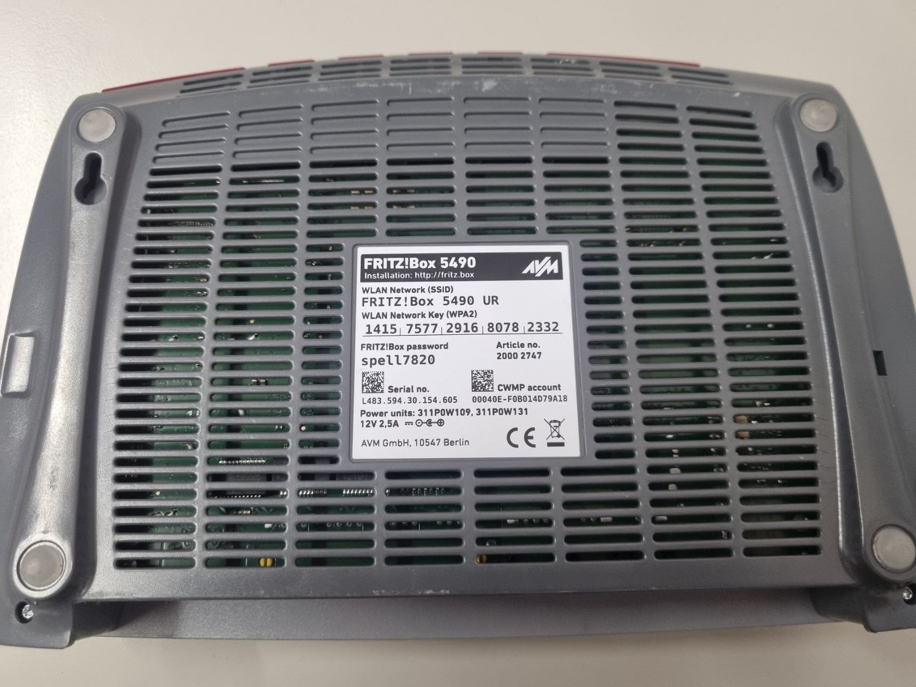 Fritz Modem & Router: Fritz!Box 5490 – Usato da Bern venduto da gio92 1