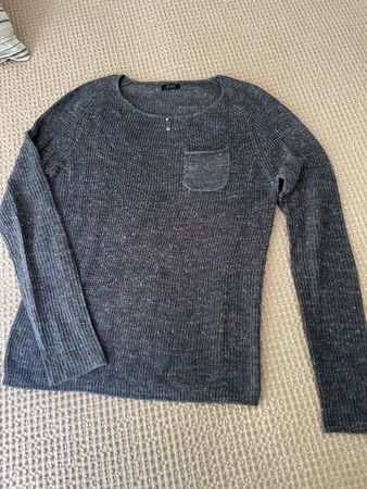 Pullover YVES Herren Grösse M Melange Dunkelgrau