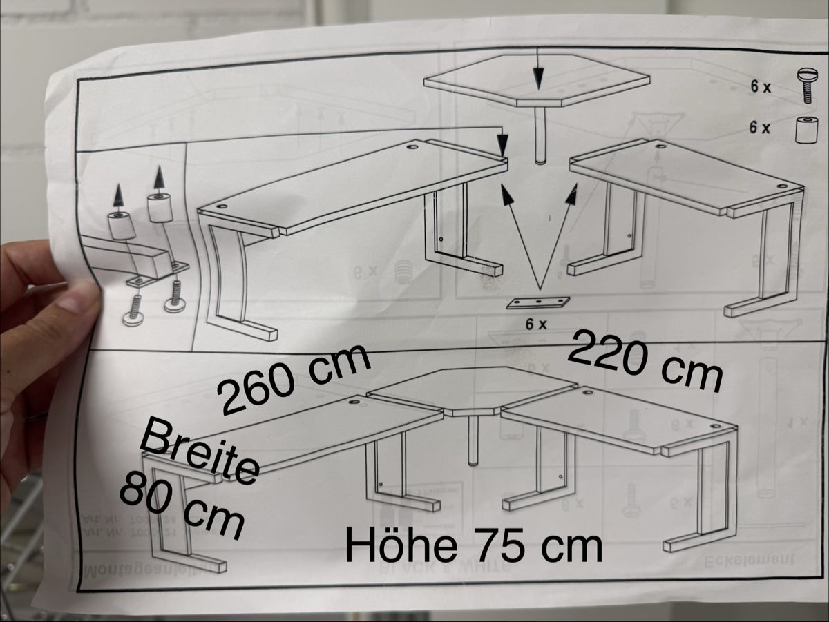 Pfister Scrivanie: Eckschreibtisch weiss L-Form gebraucht – Usato da Wolfhausen venduto da nic_xh87 2