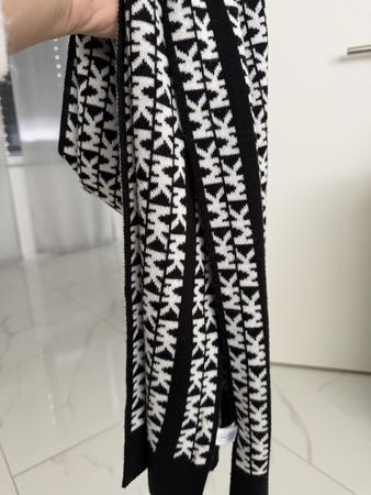 Michael Kors Schal schwarz weiss mit Logo Muster neu