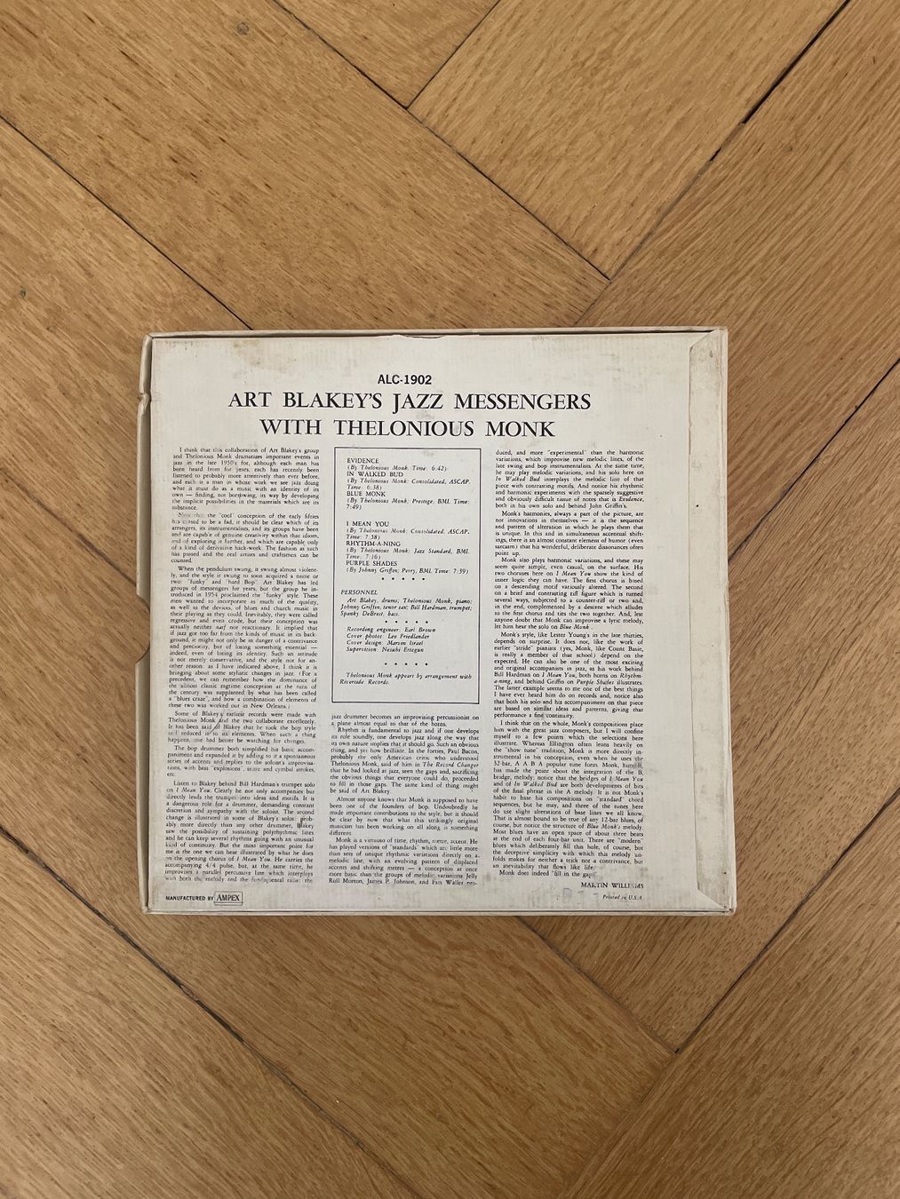 Kompaktkassetten: Art Blakey's Jazz Messengers With Thelonious Monk – Gebraucht aus Basel von porkpierecords 3