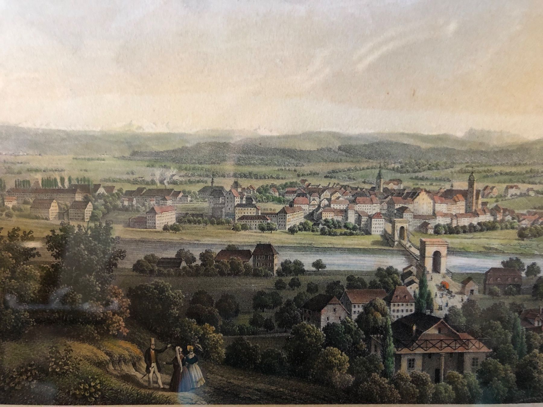 Grafica & Litografie: FARBLITHOGRAPHIE v.R.REY, Lenzburg.AARAU – Usato da Wald ZH venduto da mlnt 1