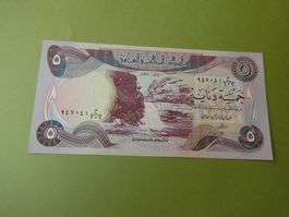 Irak, 5 Dinars - ungefaltet