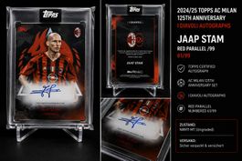 Topps Jaap Stam AC Milan 125th Autograph Red Parallel 61/99