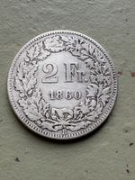 Schweiz 2 Franken 1860 ab 1.- Silber