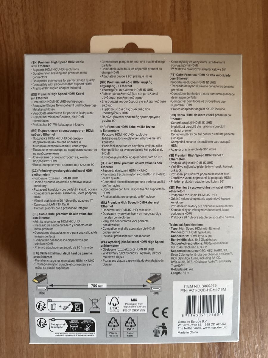 Cavi: Sologic Premium HDMI Kabel 7.5m #4 mit Winkeladapter – Nuovo (secondo la descrizione) da St. Gallen venduto da mai_2lcj 1