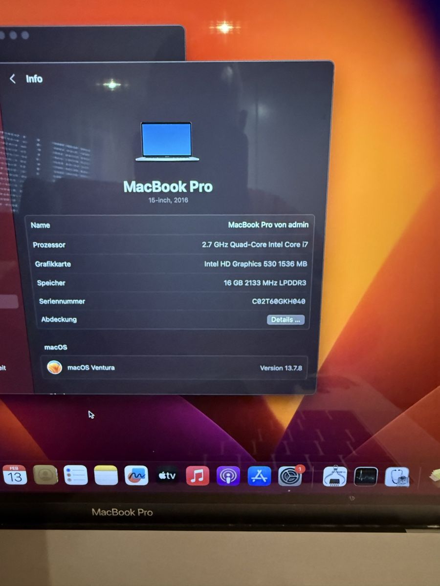 Apple Notebook: Macbook Pro 2016 – Usato da Heerbrugg venduto da puschelpuschel1969 3