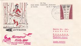 Karneval-Sonderflug Lufthansa Köln - München 1960