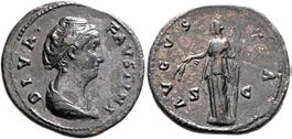 DIVA FAUSTINA Senior AE Sestertius (died 140/1 AD)