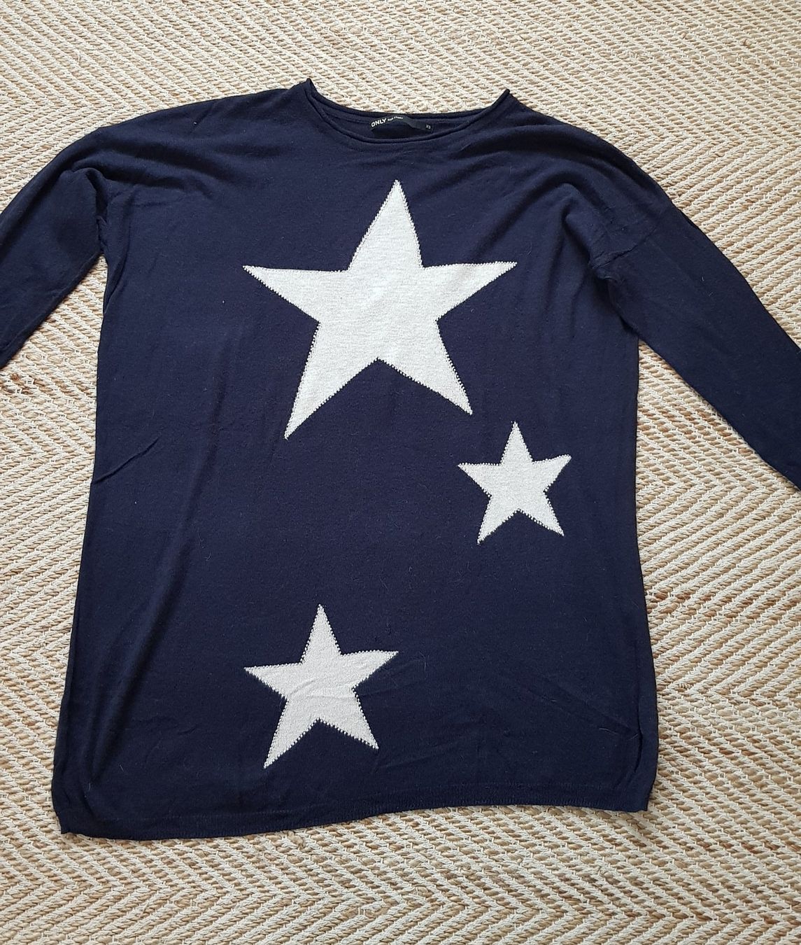 Only Pullover & Sweatshirts: Only Pullover Stern Gr XS- S Baumwolle Dunkelblau Silber – Gebraucht aus Menznau von Valinor 1