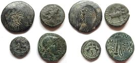 lot 4 griechische münzen