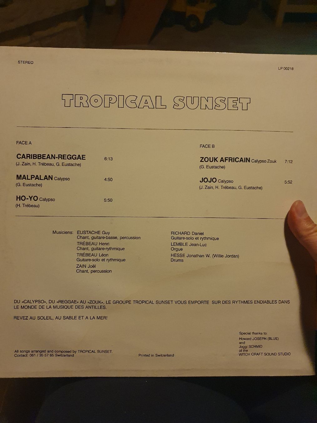 Dischi in vinile: Tropical Sunset LP, Calypso, Zouk, Reggae – Usato da Grandval venduto da JeroenK 1